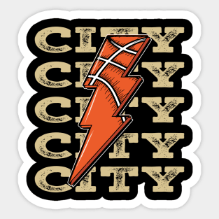 Funny Sports City Proud Name Basketball Classic Sticker